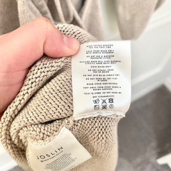 Joslin Studio Aurora Knit Long Sleeve Maxi Dress Flax Size M - Picture 9 of 9